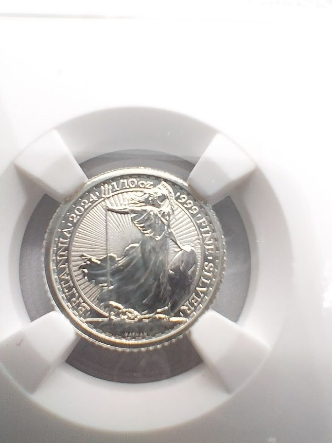 NGC MS69 2024 20ペンス 1/10オンス .999 シルバー 英国