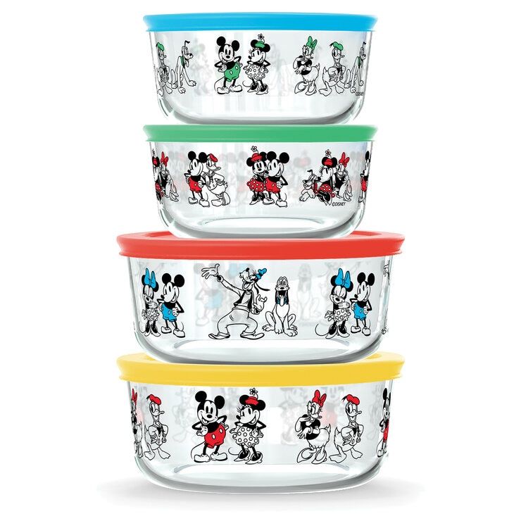 パイレックス ディズニー ガラス保存容器 4個セット Pyrex