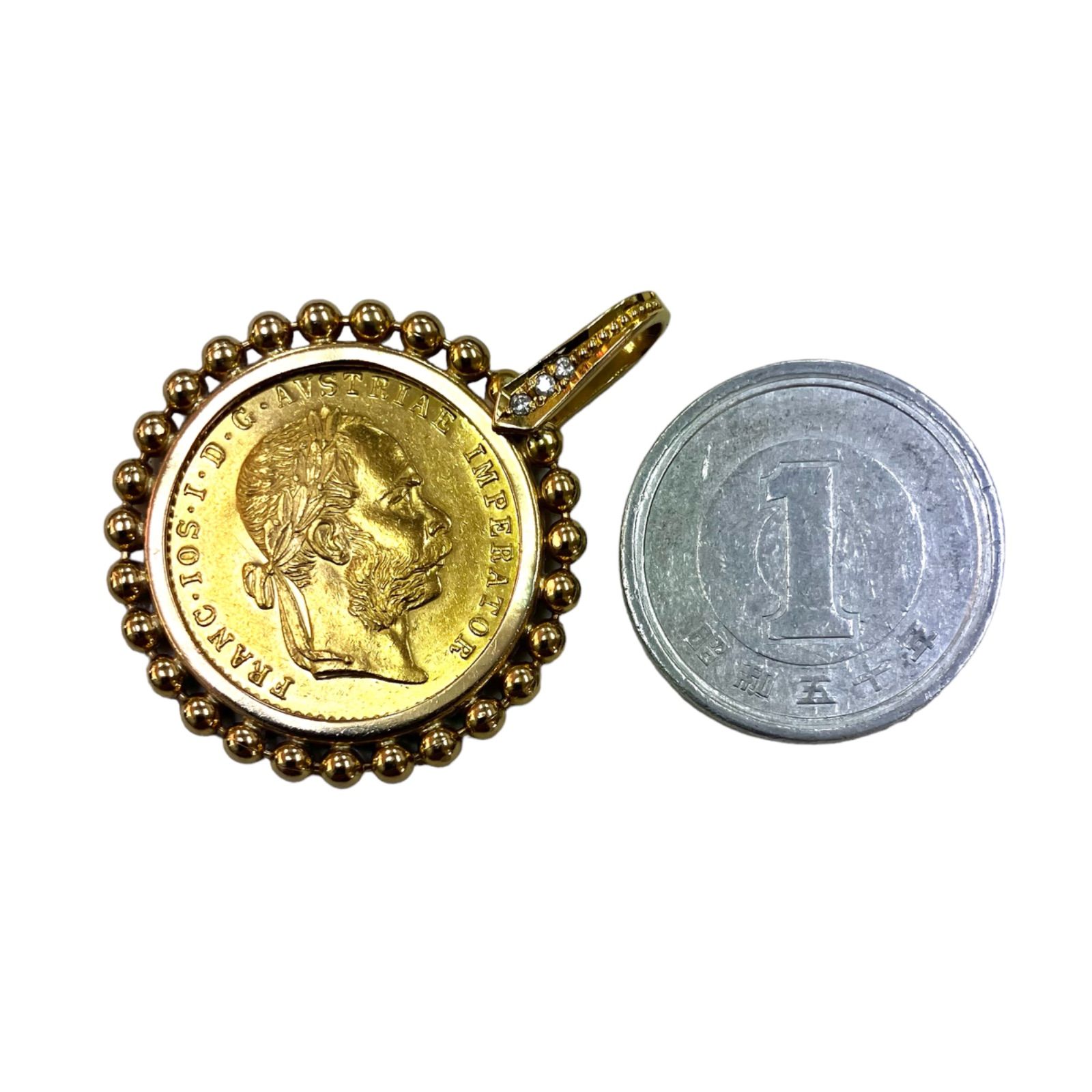 ヴィンテージ金貨⭐️ペンダントトップ】 コインの周りに