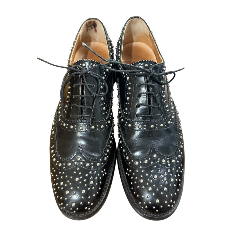 美品 Church's チャーチ レザー バーウッド スタッズ ドレスシューズ