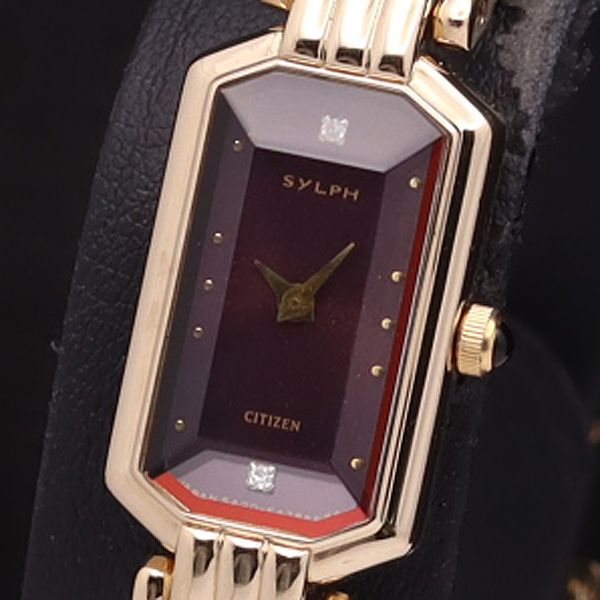 シチズン QZ 5420-F44476 シルフ 石付 パール系文字盤 レディース