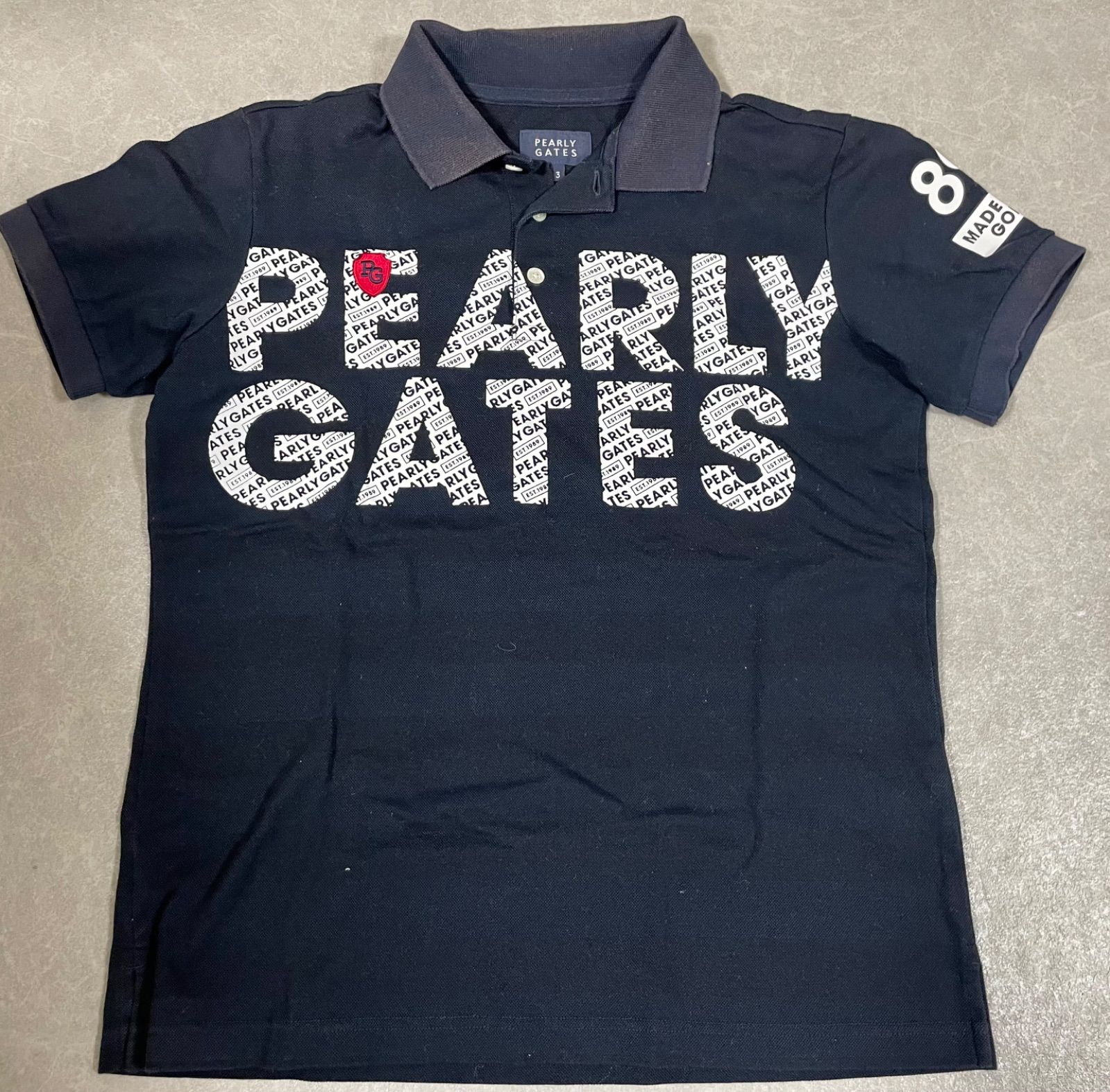 PEARLY GATES パーリーゲイツ 半袖ポロシャツ サイズ3 【管理番号9080