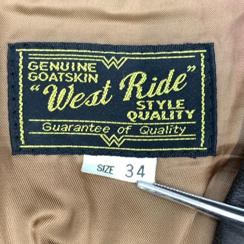 中古】WESTRIDE ゴートレザー シングルライダースジャケット size34