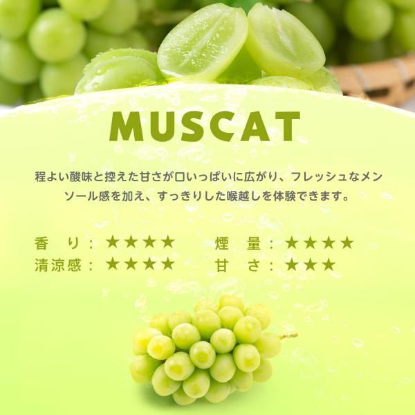 電子タバコ 使い捨て マスカット2本 3000回吸引 ニコチンなし NICOCO