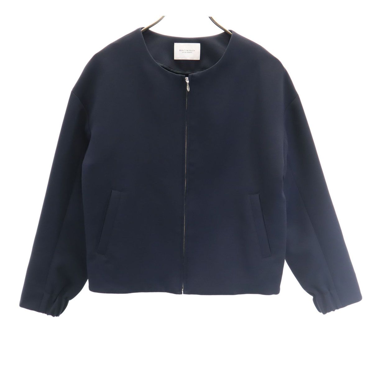 BEAUTY&YOUTH ネイビー ジャケット　未使用 ビューティアンドユース テーラードジャケット シアサッカー
