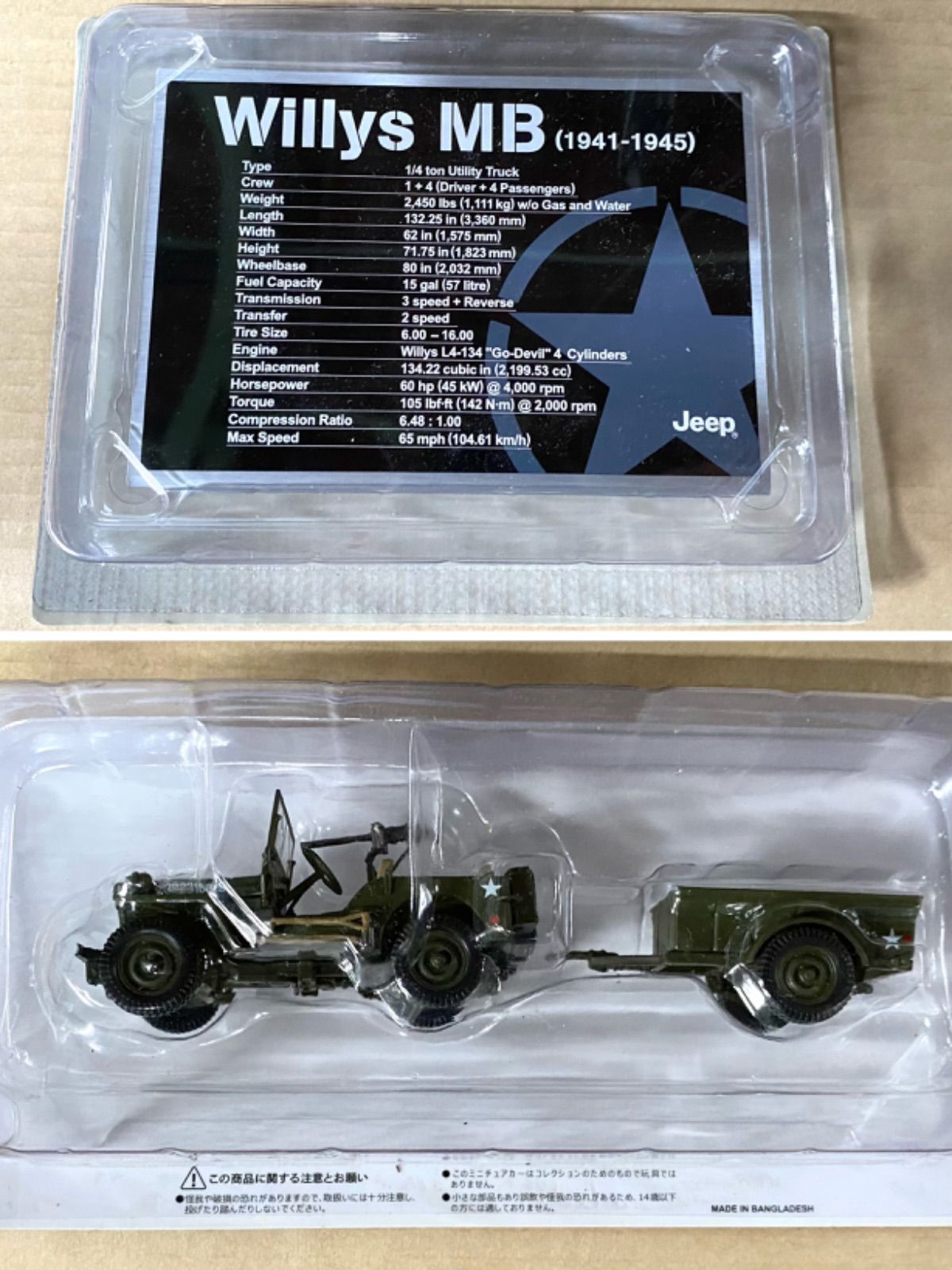 hachette アシェット 1/8 JEEP ジープ Willys MB 110 ウイリスMB ジープをつくる - メルカリ