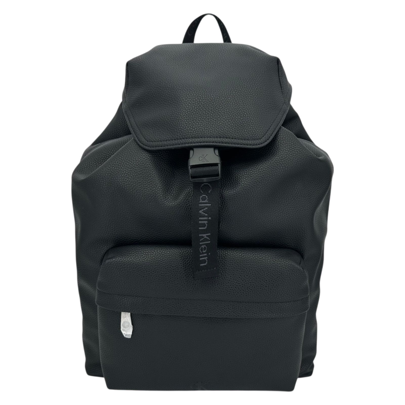 ♥品 Calvin Klein カルバンクライン レザー バックパック 黒 リュック リュックサック メンズ レディース ユニセックス ブラック 黒 カジュアル ビジネス 普段使い CK