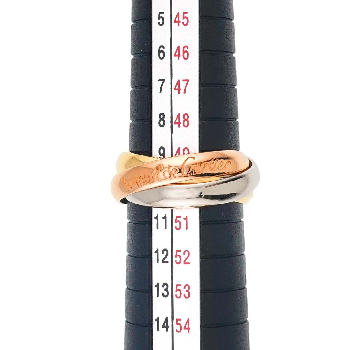 美品 カルティエ CARTIER トリニティ リング TRINITY 50 カルティエ Cartier トリニティ ミディアム MM #49 リング K18