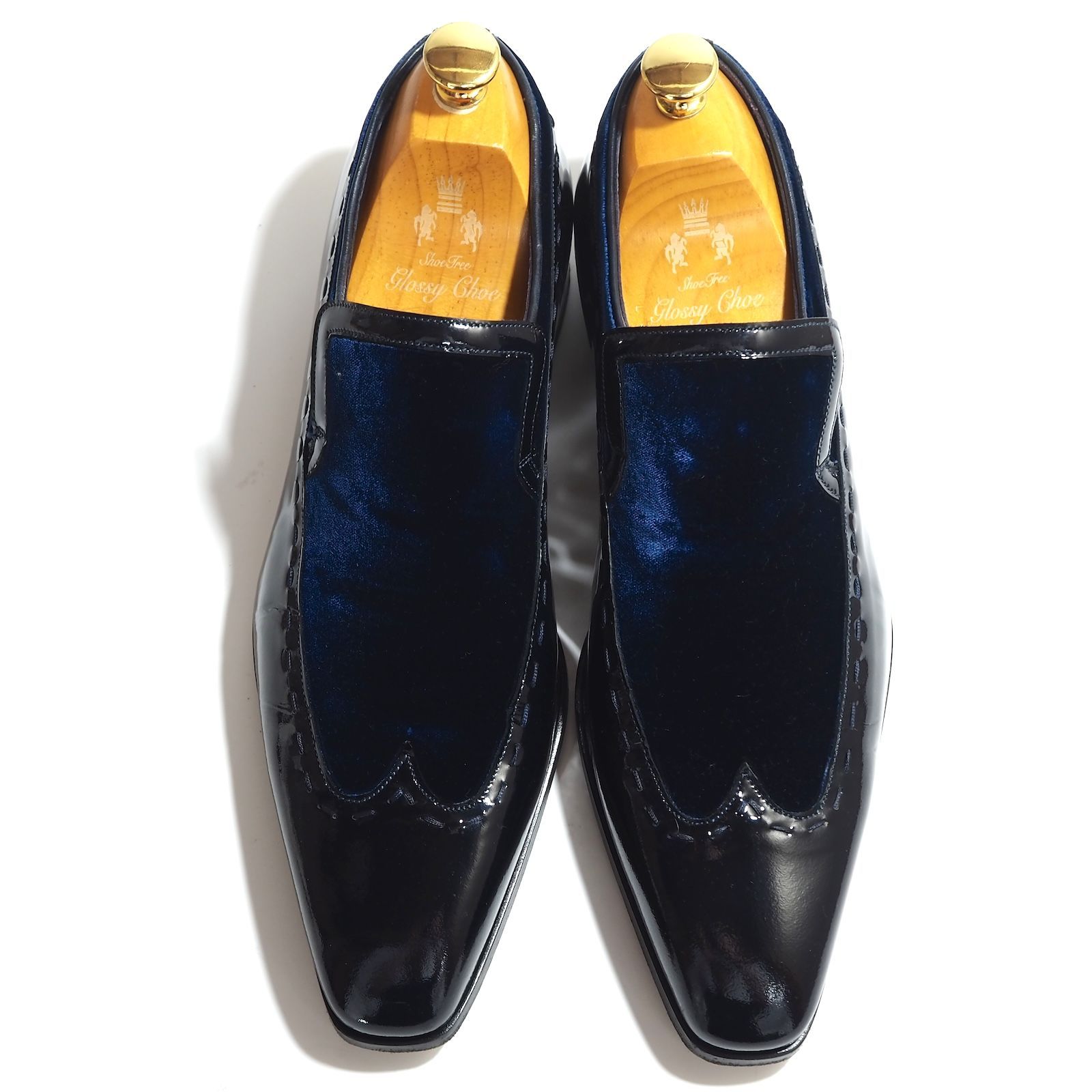 サントーニ Santoni パテントレザー 切り替え シューズ 6.5 25 サントーニ Santoni パテントレザー 切り替え シューズ 6.5 25