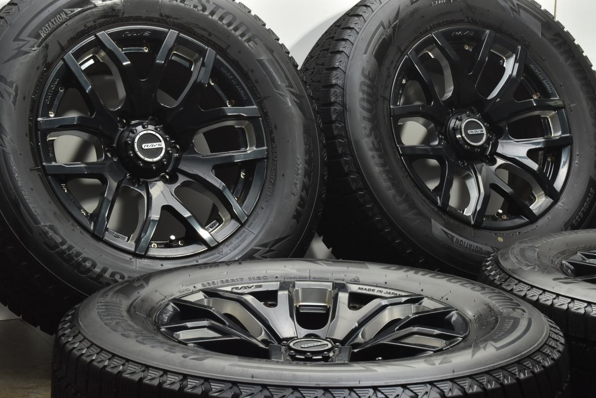 カスタム用に RAYS デイトナ FDX F6 17in 8J 20 PCD139.7 ブリヂストン ブリザック DM-V3 265|65R17 プラド ハイラックス サーフ