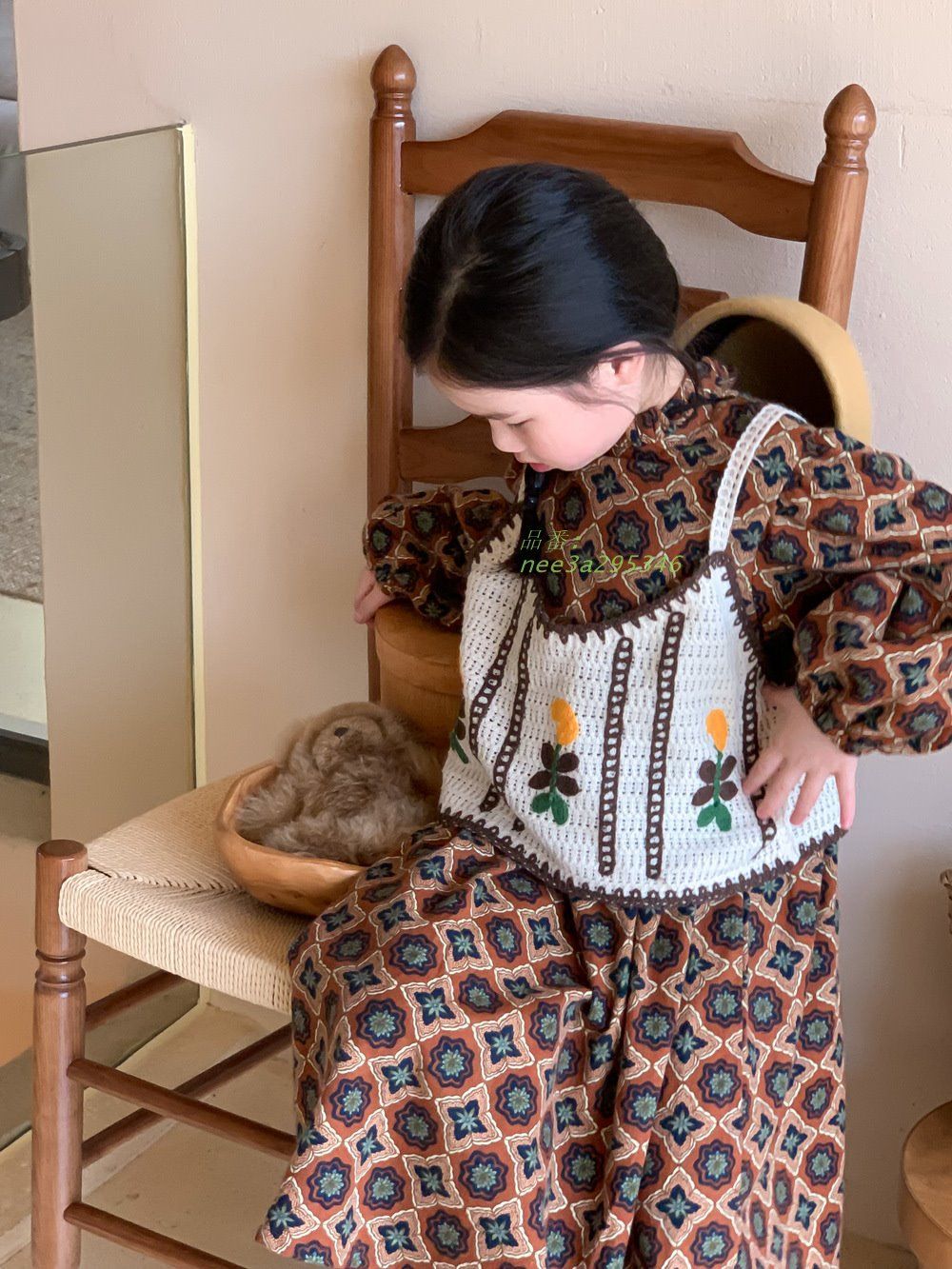 新作 子供服 ワンピース キッズ 女の子 秋着 おしゃれ 可愛い 韓国子供服 カジュアル ジュニア 子供ドレス DRESS ワンピース 長袖 2点SET 