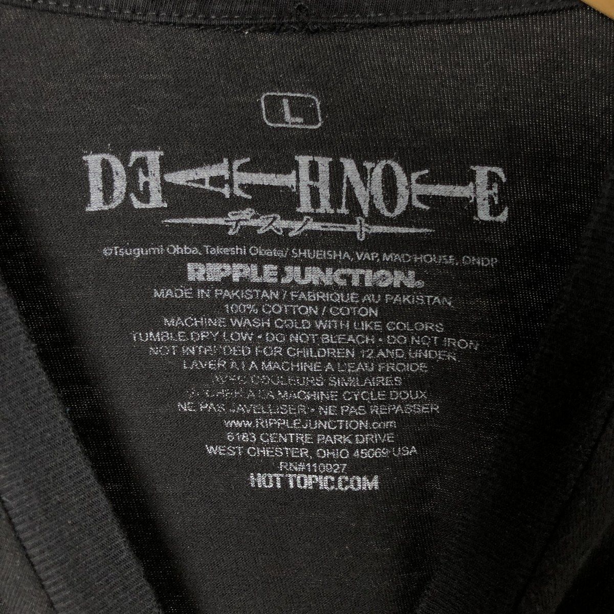 古着 DEATH NOTE デスノート アニメ キャラクタープリントTシャツ メンズL相当/eaa554744 DEATH NOTE デスノート