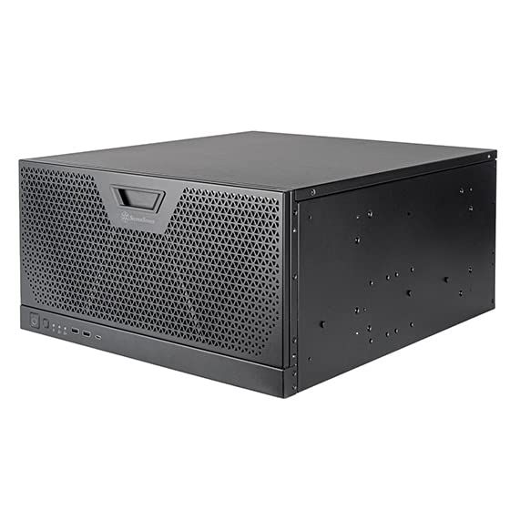 2営業日で発送 SILVERSTONE silverstone デュアル180mmファン および 強化液冷性能 も備えた 5U ラック マウント サーバーケース SST-RM51 日本正規流通品
