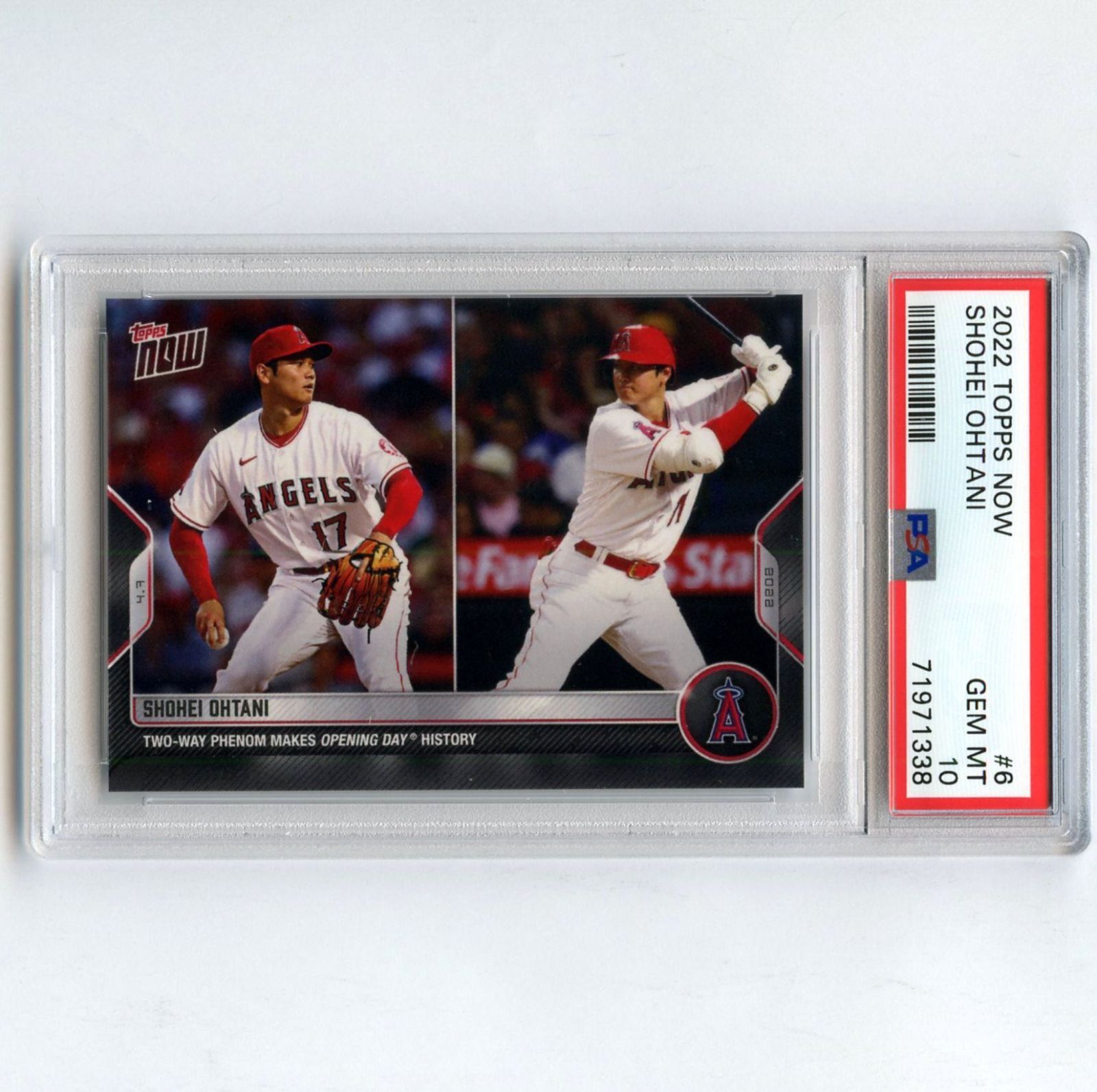 PSA10 GEM MINT 大谷翔平 2022 Topps Now #6 Shohei Ohtani メジャー 