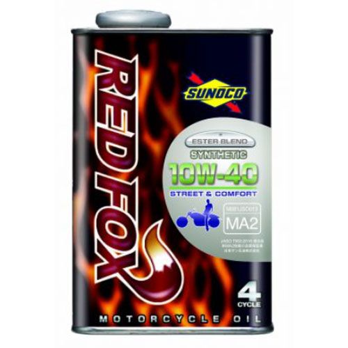 スノコ SUNOCO オートバイ用エンジンオイル REDFOX STREET＆COMFORT 10W-40 20L MA2 SYNTHETIC