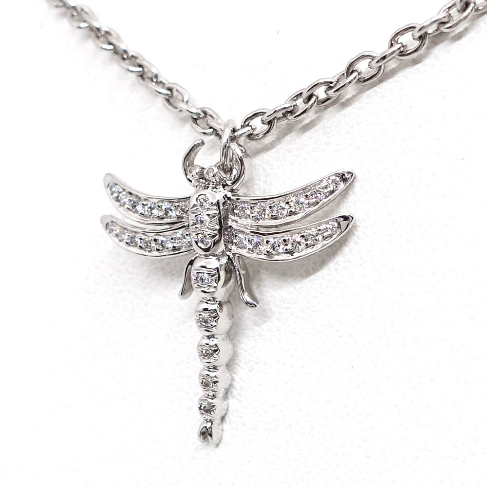栄 ティファニー Pt950 ドラゴンフライ トンボ ダイヤモンド ネックレス プラチナ ジュエリー レディース