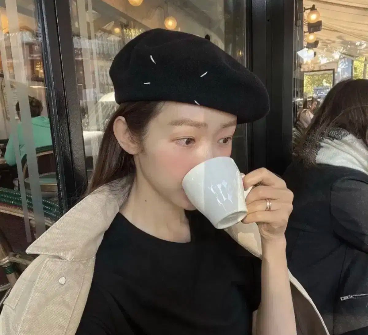 Maison Margiela(メゾンマルジェラ) ブラック ベレー帽 韓国 ベレー帽