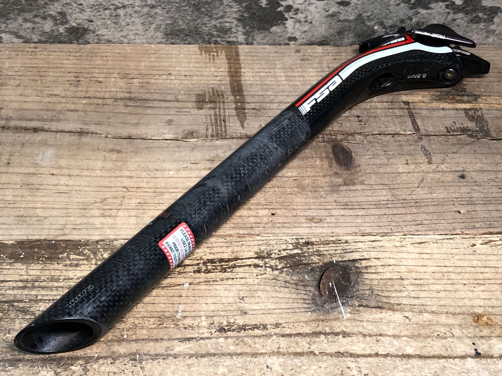 JK135 FSA K-FORCE カーボン シートポスト 黒 350mm Φ27.2