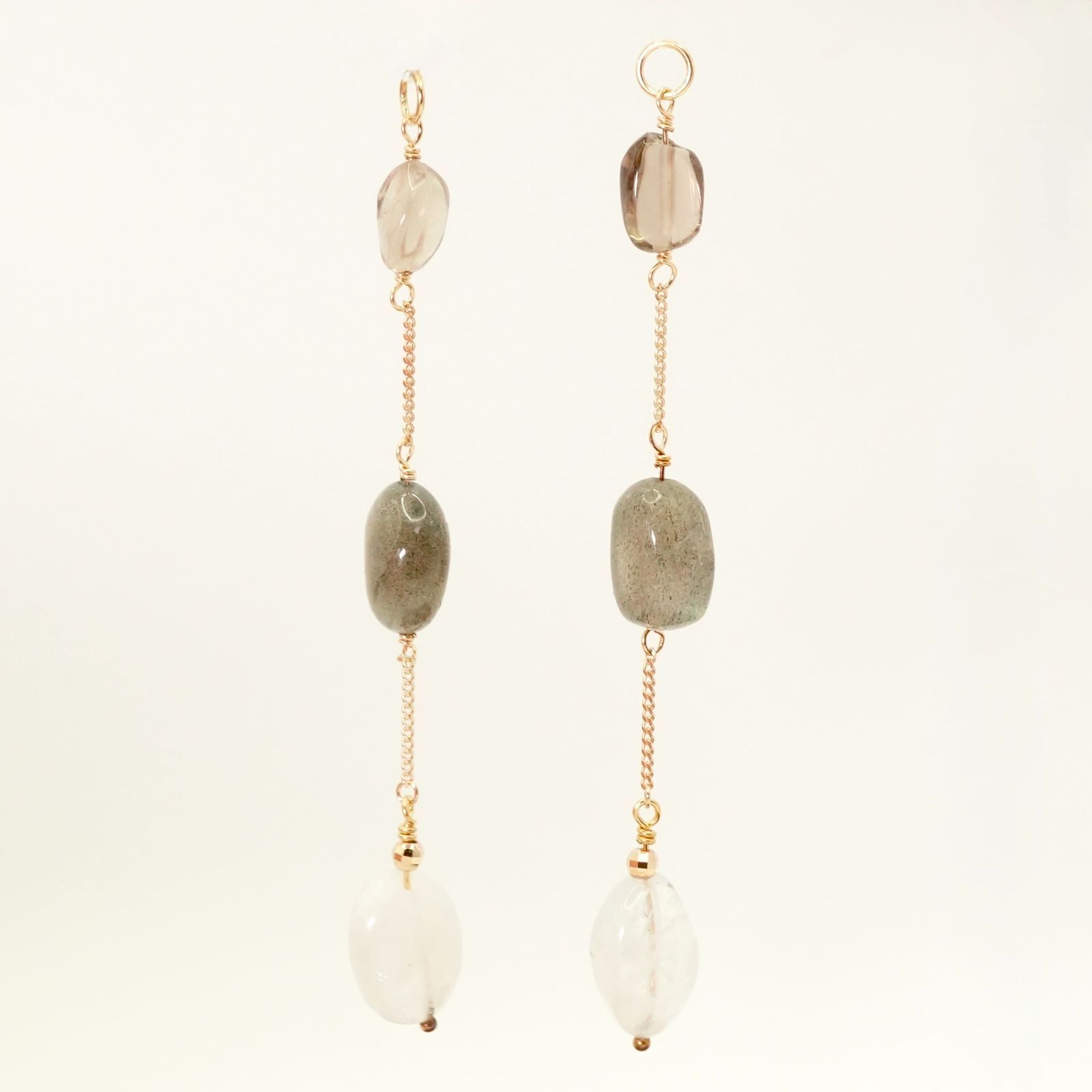 アガット マルチストーン ピアスチャーム K10/25-574S - メルカリ