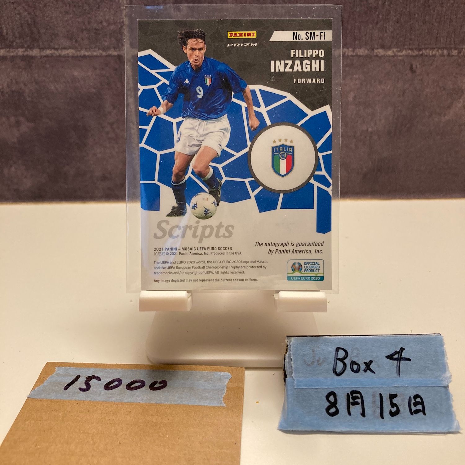 2021 Panini Mosaic Filippo Inzaghi 直筆サイン Italy Scripts