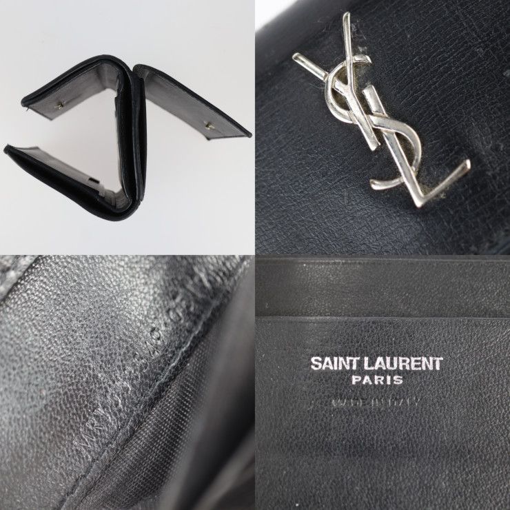 SAINT LAURENT PARIS サンローランパリ コンパクト ウォレット 三