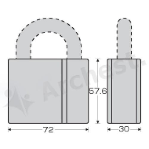 南京錠 PL350N-25 PADLOCK クロームメッキ ABLOY アブロイ 施設 現場 セキュリティ 防犯 カギ 鍵 SKLAD-KIRPICHA_RU