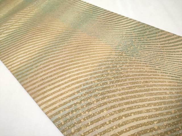 平和屋本店□極上 石川県指定無形文化財 牛首紬 白山工房 手織り 全通  