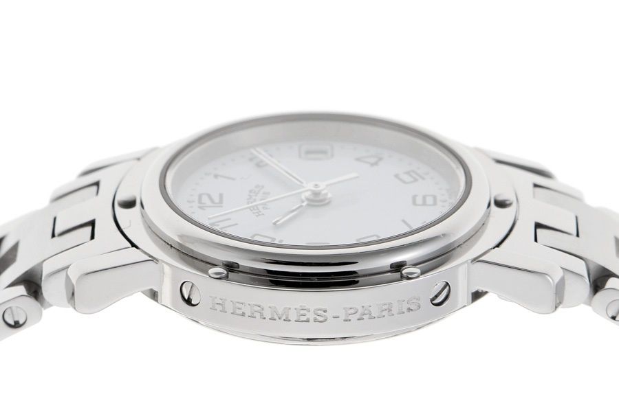エルメス / HERMES クリッパー CL4.210 ホワイト クオーツ 【中古  