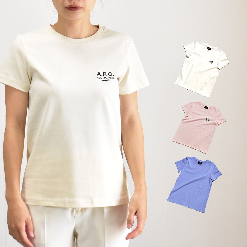 BARGAIN M 新品 APC アーペーセー 刺繍 ロゴ Denise Tシャツ