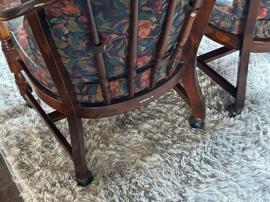 ②カリモク karimoku アームチェア ヴィンテージチェア 2脚セット GZ