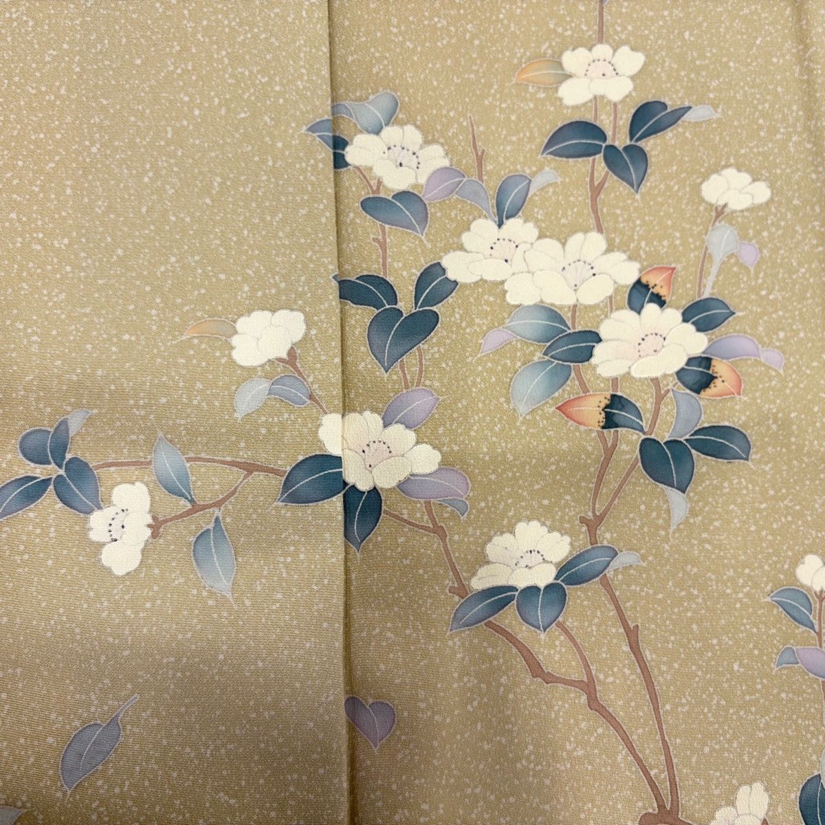 薄緑色 付け下げ　手書き友禅　金糸使い　花柄　正絹 薄緑色 付け下げ 手書き友禅 金糸使い 花柄 正絹 薄緑色 付け下げ訪問