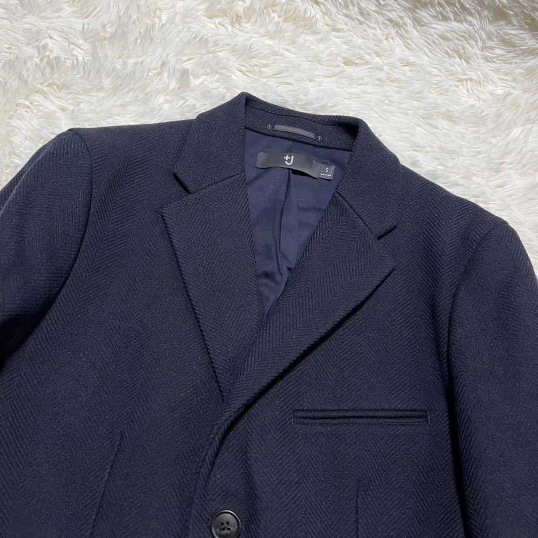 美品 ユニクロ UNIQLO ＋j ジルサンダー チェスターコート ネイビー