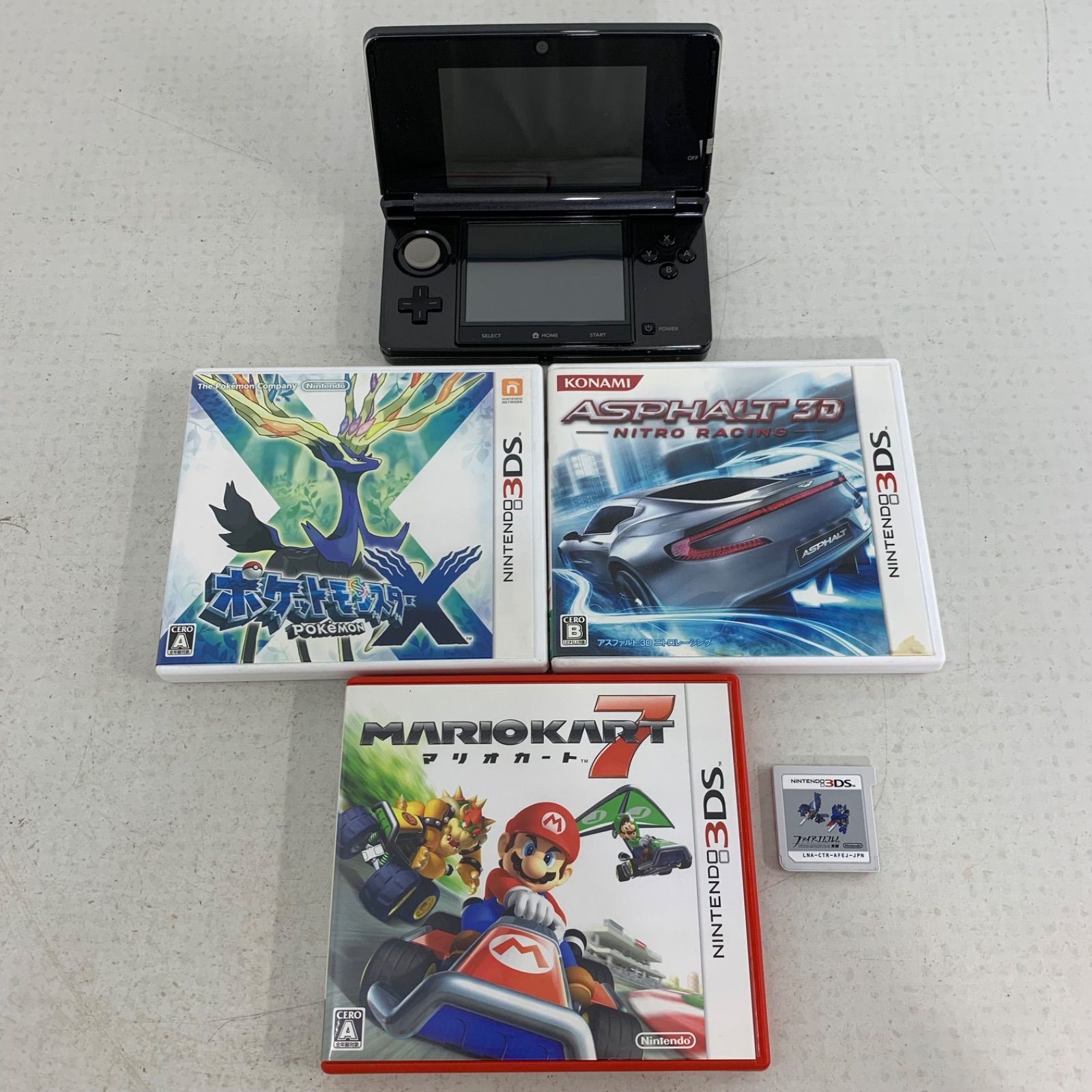 ファッション通販 安い 3DS本体+ソフト4点セット ポケットモンスターX マリオカート ニンテンドー3DS/2DS