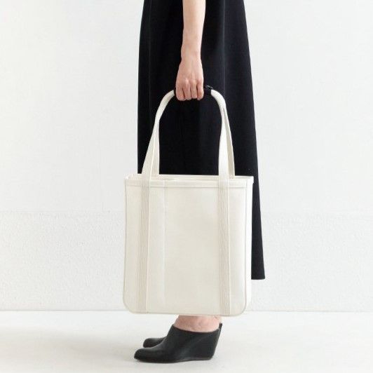 CHACOLI チャコリ トートバッグ 04 ホワイト 黒 A4収納可 CHACOLI