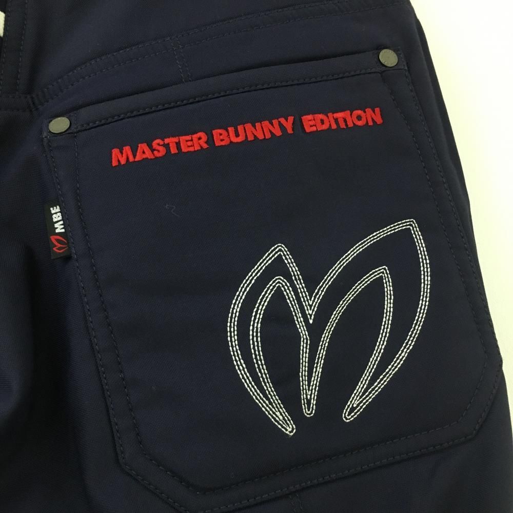 美品　MASTER BUNNY EDITION メンズゴルフパンツ　ネイビー ○新品タグつき○マスターバニーエディション ナイロンパンツ ネイビー