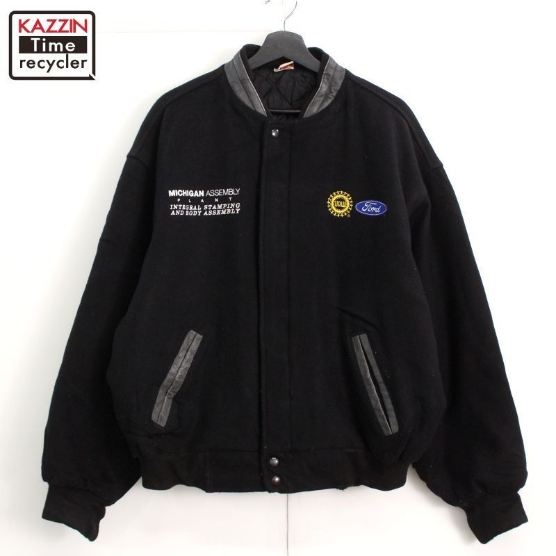 古着 80s USA製 「FORD」 車 企業 パデッド スタンドカラー