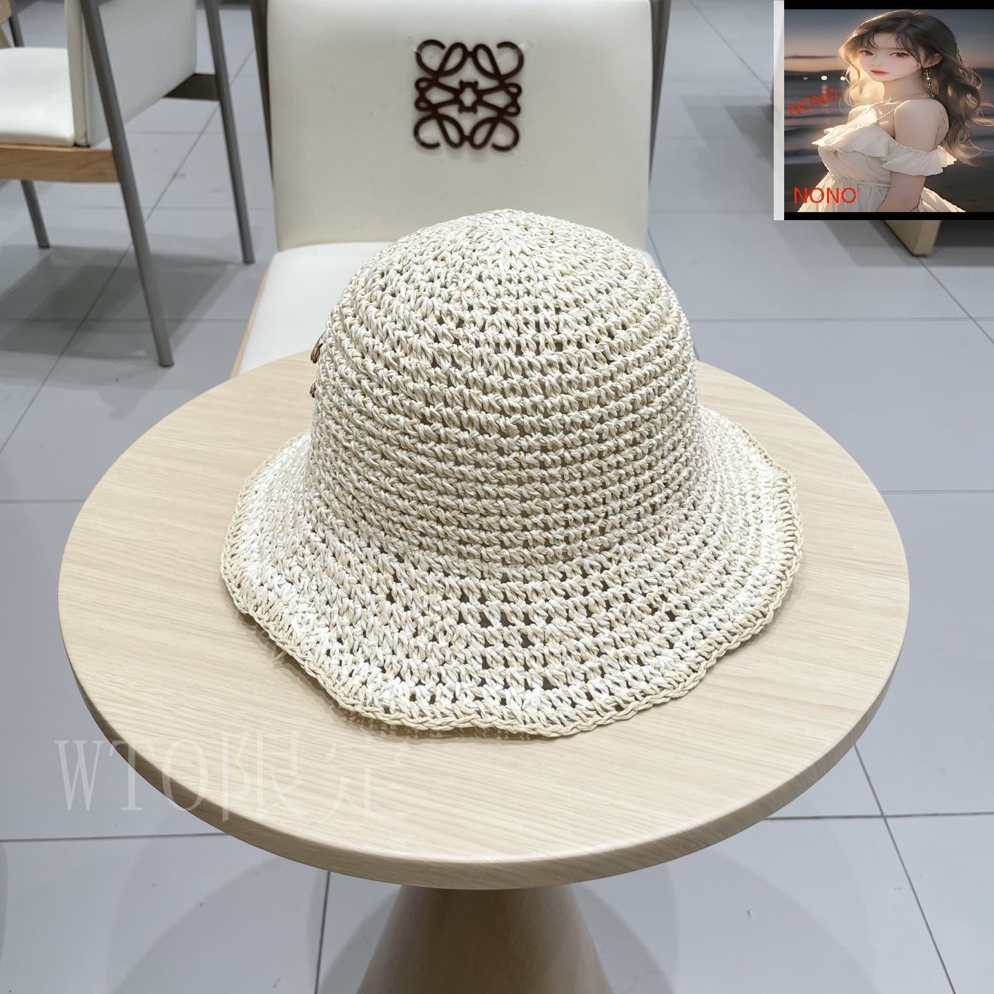 訳ありお値下げ★シャネル★美品★上質ストローハット★58★白 今日特価】CHANEL みストローハット - メルカリ