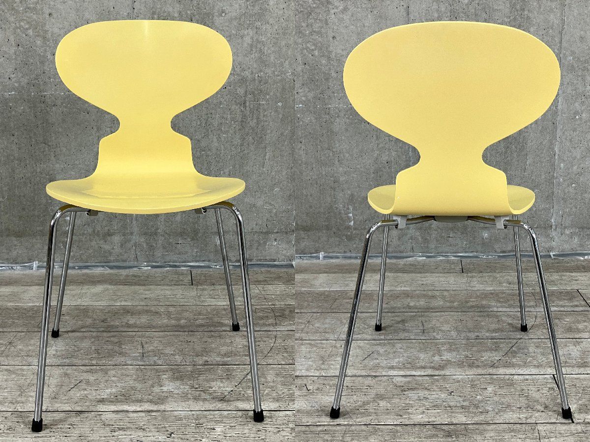C Fritz Hansen フリッツハンセン アントチェア アリンコチェア ライトイエロー ラッカー 北欧 ヤコブセン