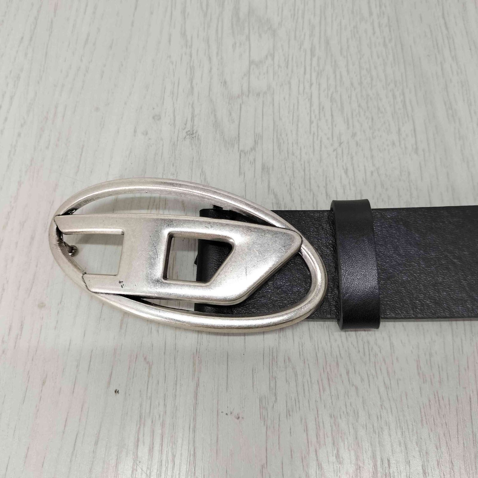 ディーゼル DIESEL ロゴバックル レザーベルト メンズ 表記無