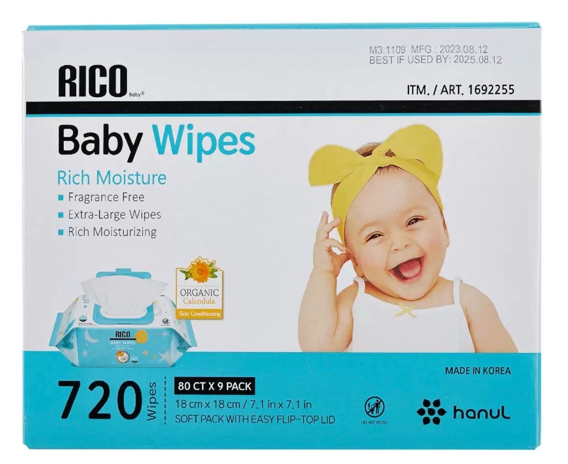 RICO★大人気/最新版★ 【Newおしりふき】RICO リコ おしりふき ベビーワイプ 720枚 80枚×9パック 【KS KIRKLAND