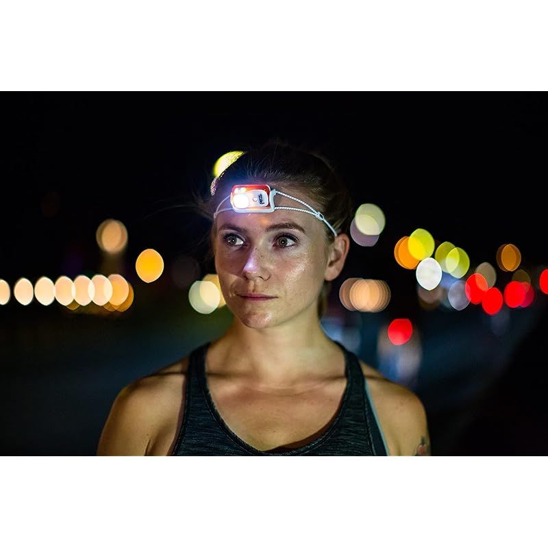 ペツル ビンディ PETZL BINDI ホワイト/オレンジ 登山用ヘッドライトに