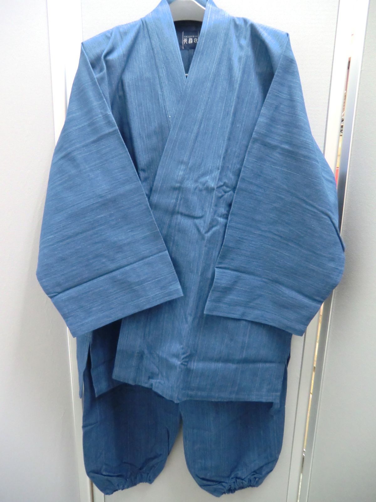 ♥保管品 日本製 武州正藍染め 作務衣 中厚地 サイズLL