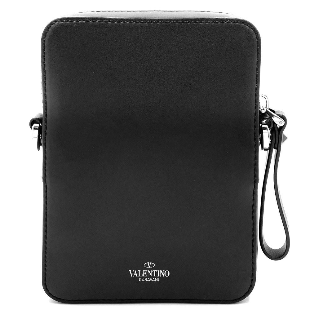 美品】ヴァレンティノ VALENTINO VLTN レザー ボディバッグ BK