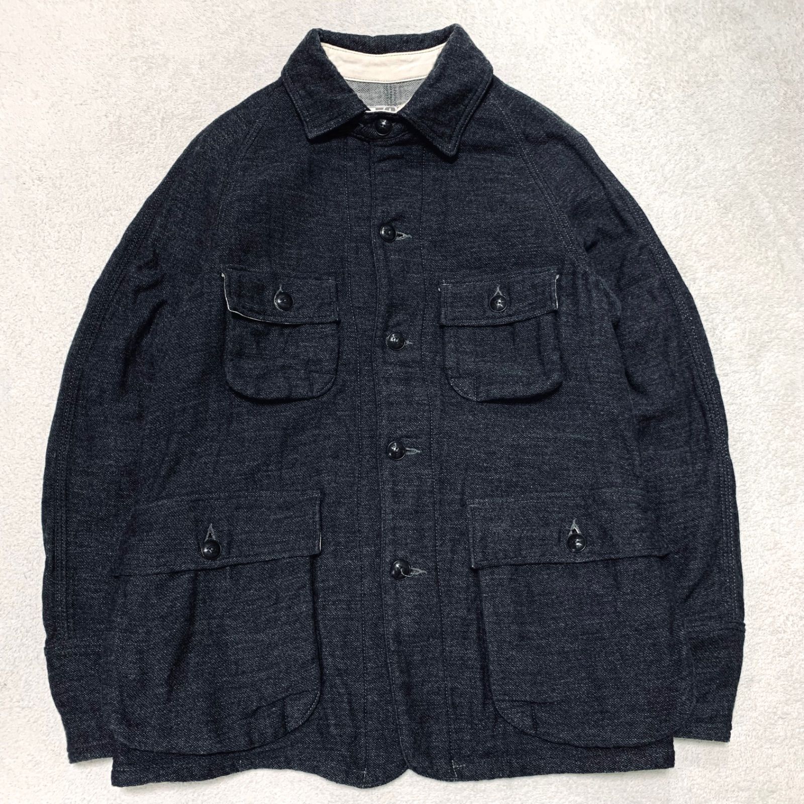 基本的な F.O.B FACTORY ハンティングジャケット ワークジャケット カバーオール サファリジャケット チンストラップ コットンウール Lサイズ グレー FOB FACTORY エフオービーファクトリー 最高の品質、最低の価格！