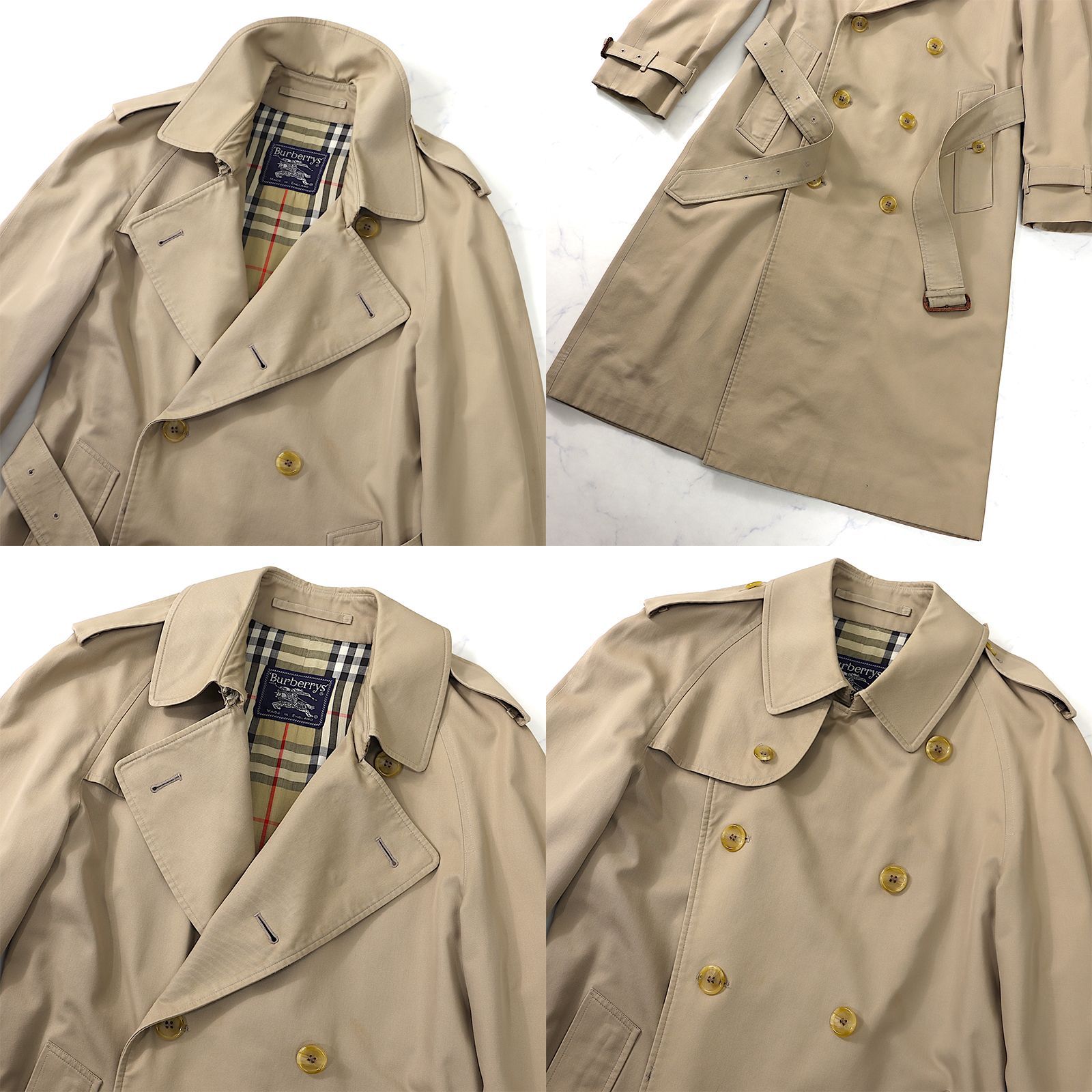 クリ済み26万 高年式光沢ハニーベージュ34 S M160 165細身BURBERRY クリ済み26万 高年式光沢ハニーベージュ34 S M160 165細身BURBERRY