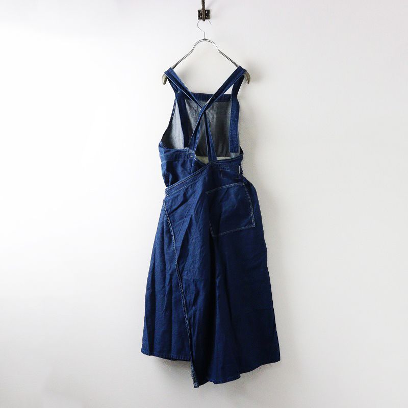 45R 45rpm フォーティファイブアール 小麦デニムのエプロンドレス 加工 インディゴ ネイビー ワンピース 2400014571929