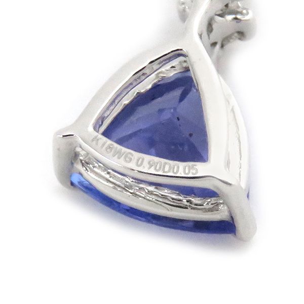 ペンダントトップ タンザナイト ダイヤ K18WG タンザナイト  