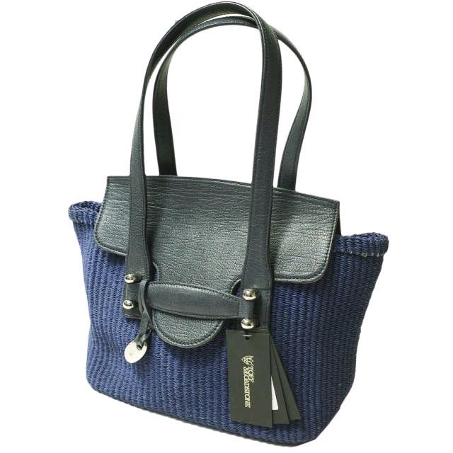 新品 TOFF＆LOADSTONE トフ＆ロードストーン Hybrid Basket Mat アバカxレザー ネイキッドトート型カゴバッグ TL-5020 BLUE 定価42,900円 新品 TOFF&LOADSTONE トフ&ロードストーン Hybrid Basket Mat アバカx