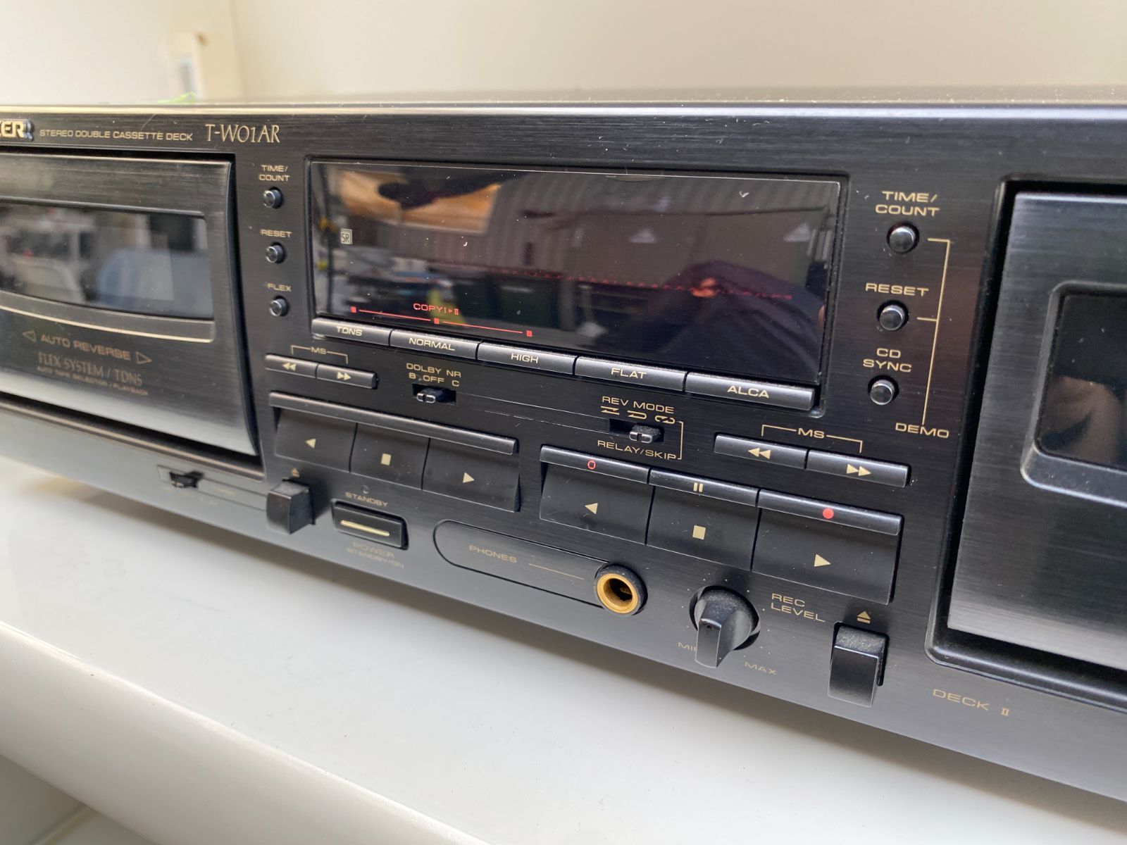 ダブルカセットデッキ　パイオニア　T-W01AR  通電確認済み □Pioneer パイオニア T-W01AR ダブルカセットデッキ 通電確認