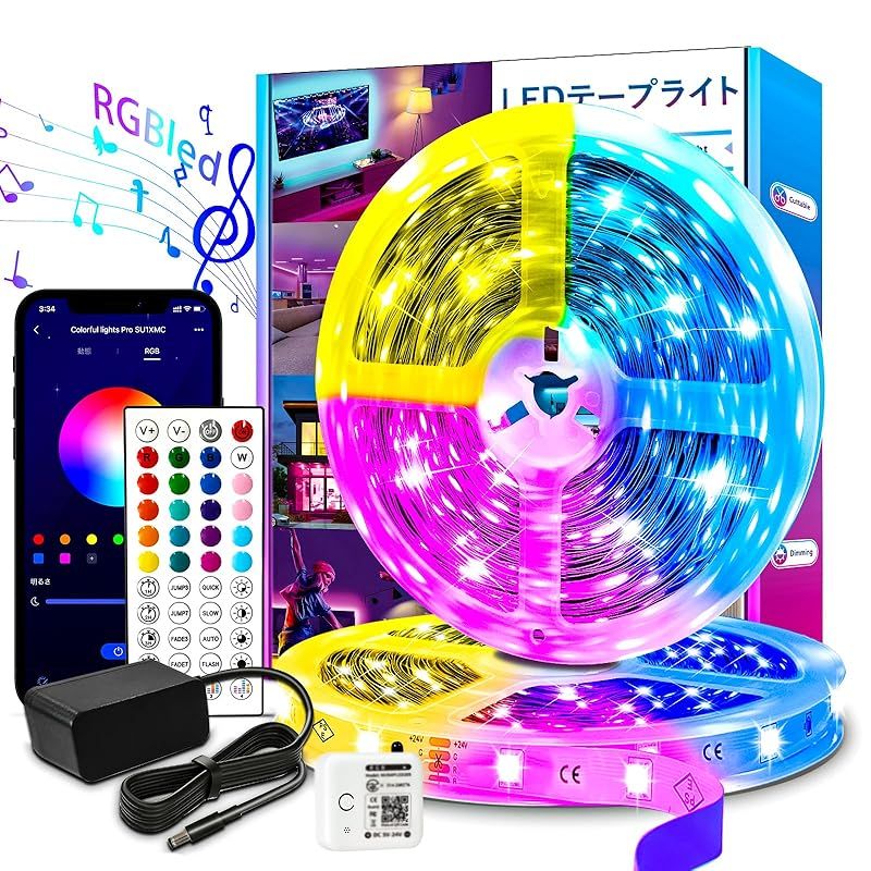 【IYGLKD】LEDテープライト 40M 調光調色 RGB音楽連動 LEDテー IYGLKD】LEDテープライト 40M 調光調色 RGB音楽連動 LEDテープ